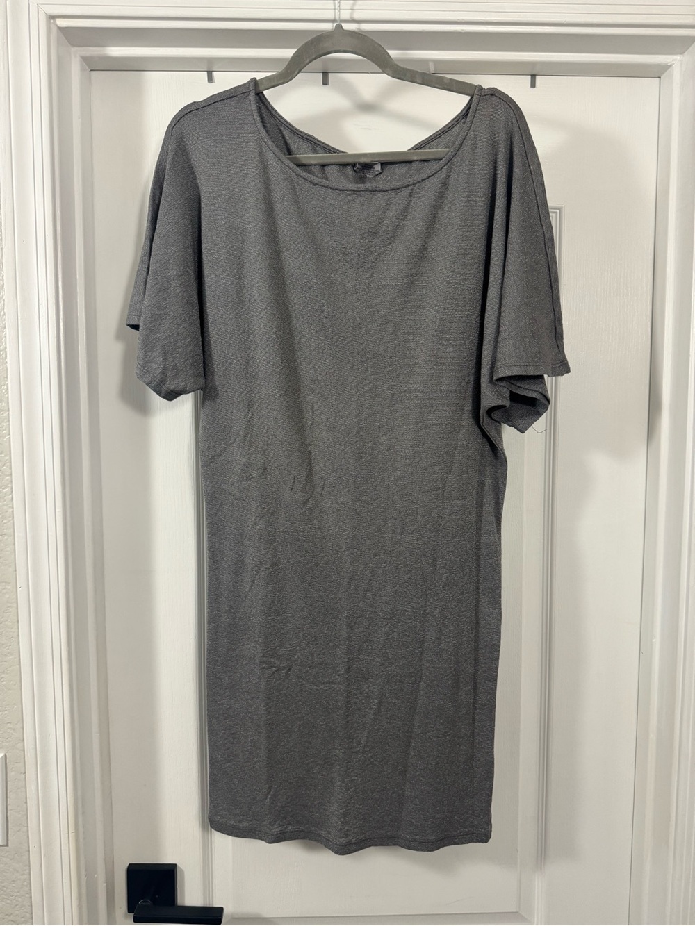 Michael Stars Charcoal Gray Short-Sleeve Shift Dress